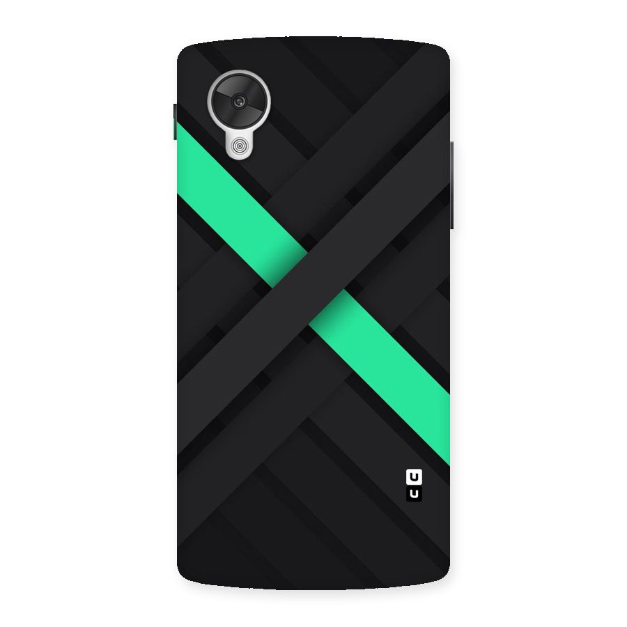 Green Stripe Diagonal Back Case for Google Nexsus 5