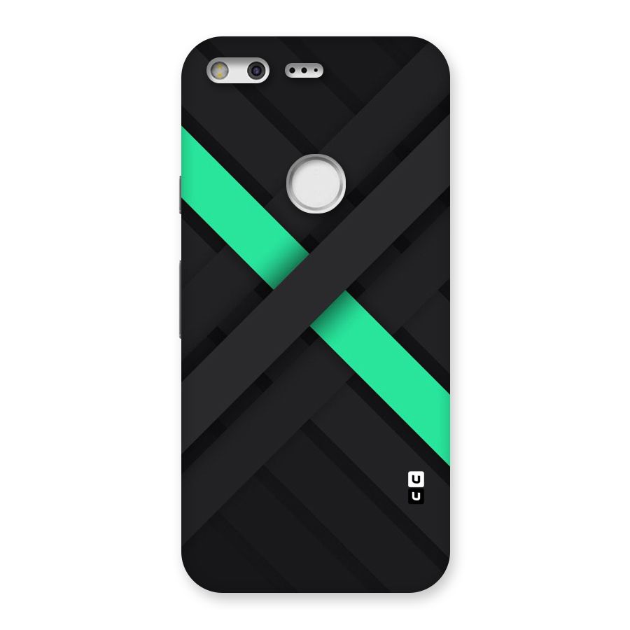 Green Stripe Diagonal Back Case for Google Pixel