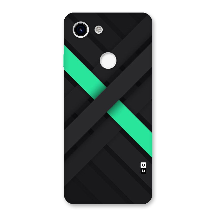 Green Stripe Diagonal Back Case for Google Pixel 3