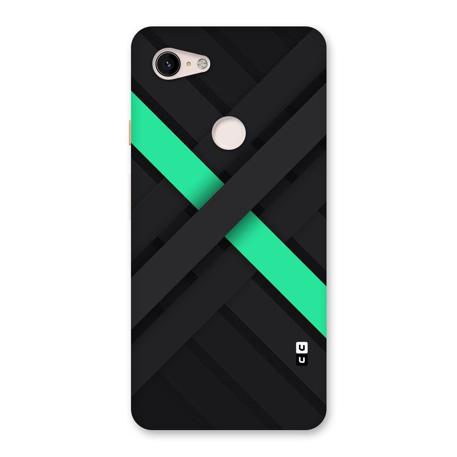Green Stripe Diagonal Back Case for Google Pixel 3 XL