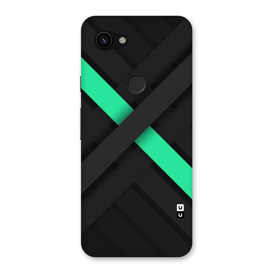 Green Stripe Diagonal Back Case for Google Pixel 3a