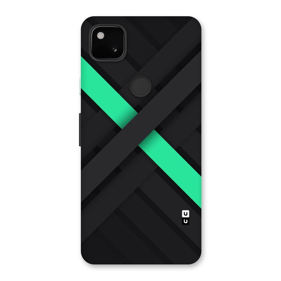 Green Stripe Diagonal Back Case for Google Pixel 4a