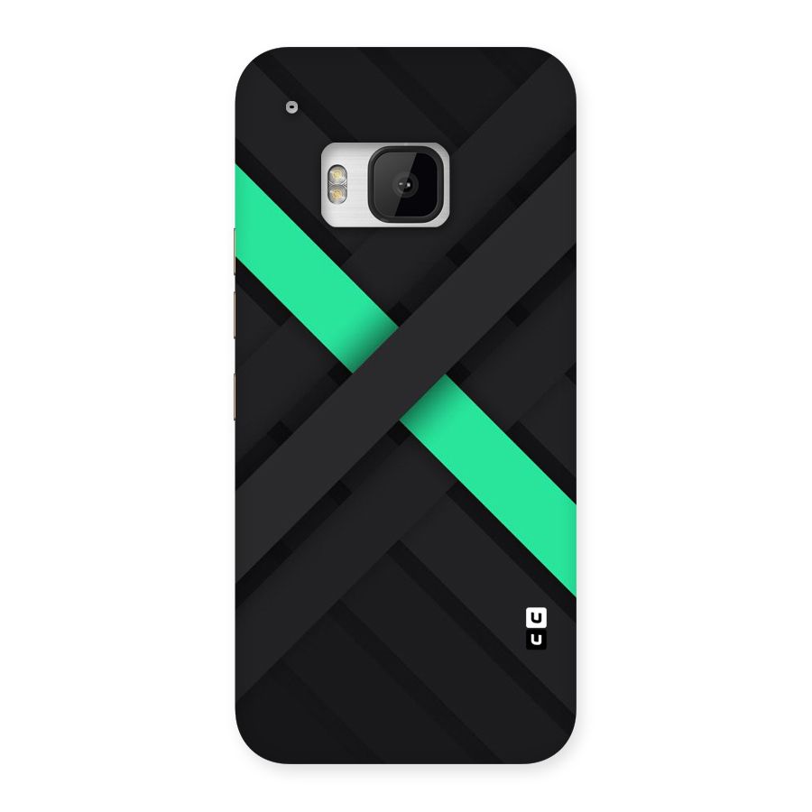 Green Stripe Diagonal Back Case for HTC One M9