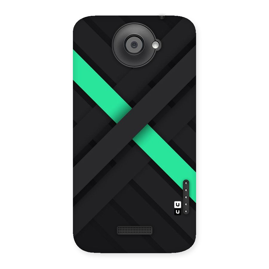 Green Stripe Diagonal Back Case for HTC One X