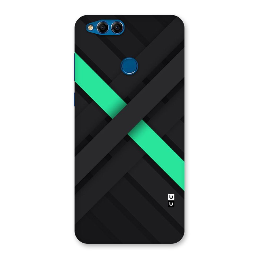 Green Stripe Diagonal Back Case for Honor 7X
