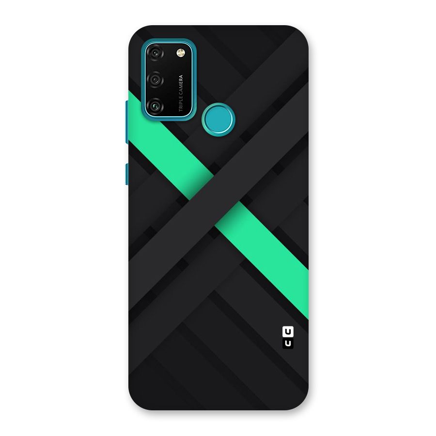 Green Stripe Diagonal Back Case for Honor 9A
