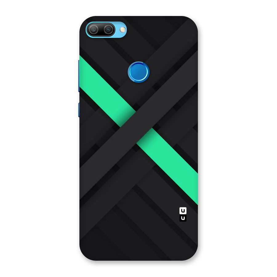 Green Stripe Diagonal Back Case for Honor 9N
