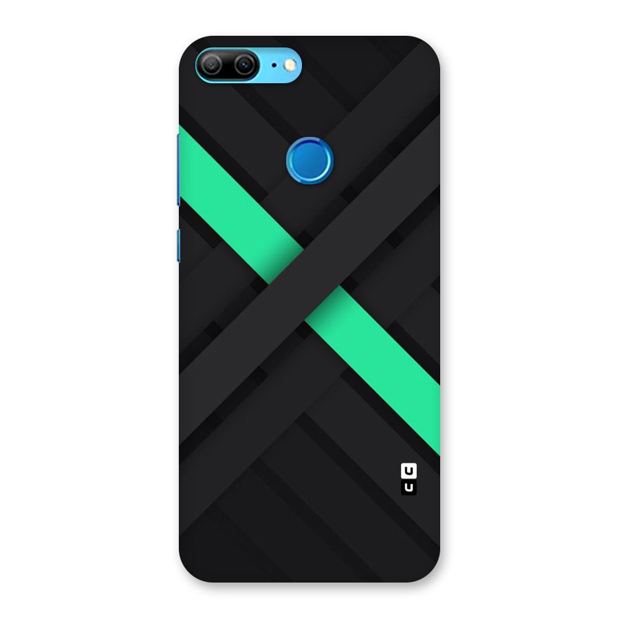 Green Stripe Diagonal Back Case for Honor 9 Lite