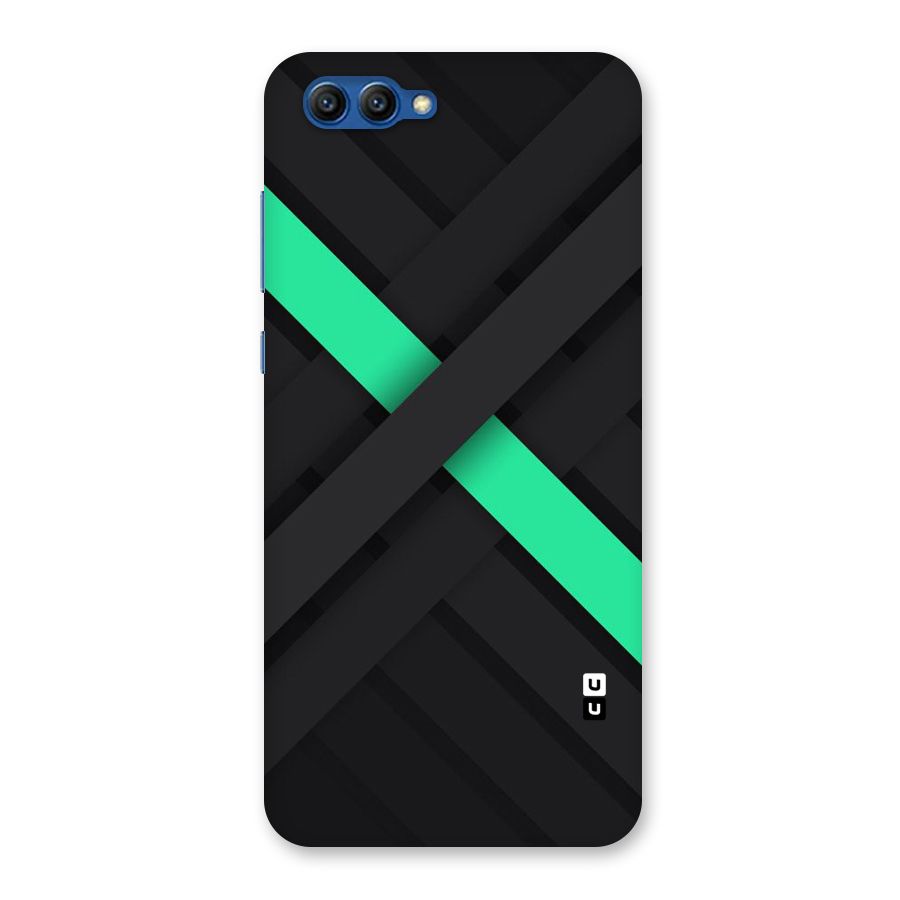 Green Stripe Diagonal Back Case for Honor View 10