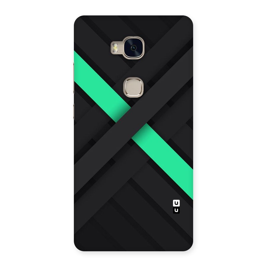 Green Stripe Diagonal Back Case for Huawei Honor 5X