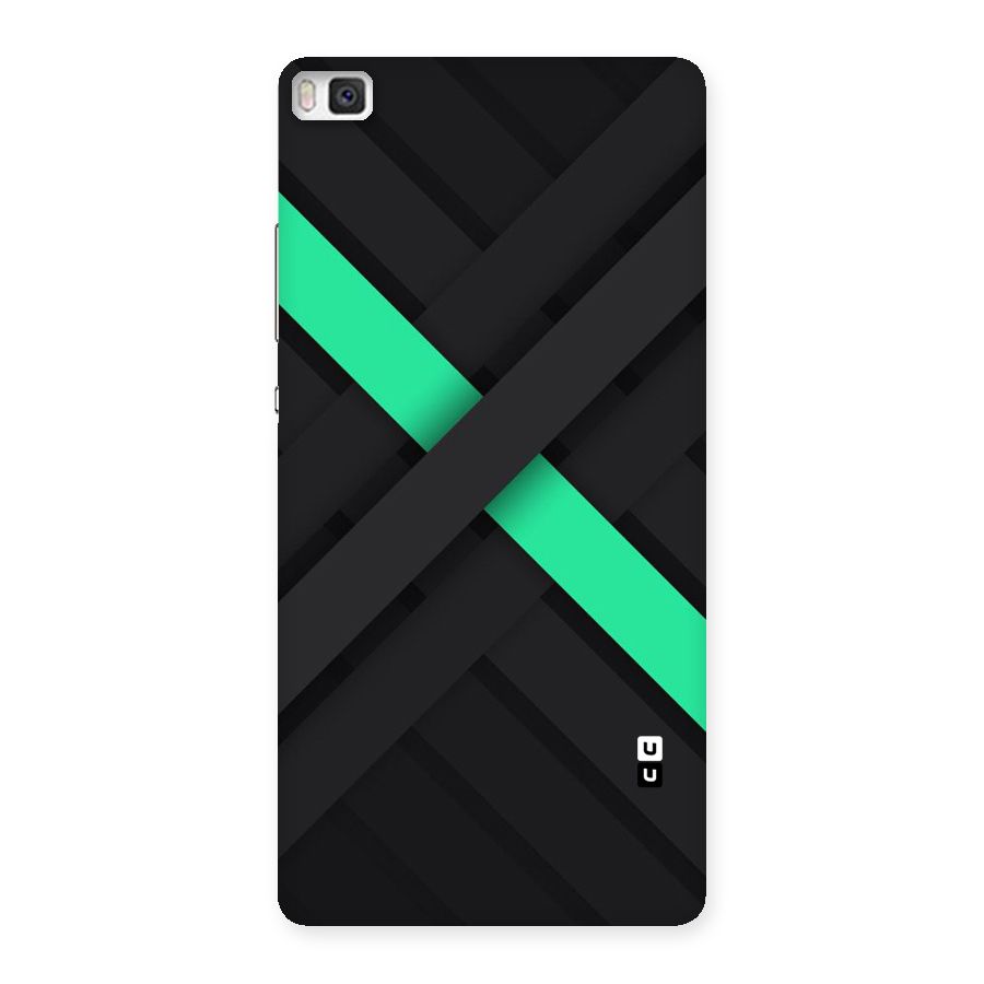 Green Stripe Diagonal Back Case for Huawei P8