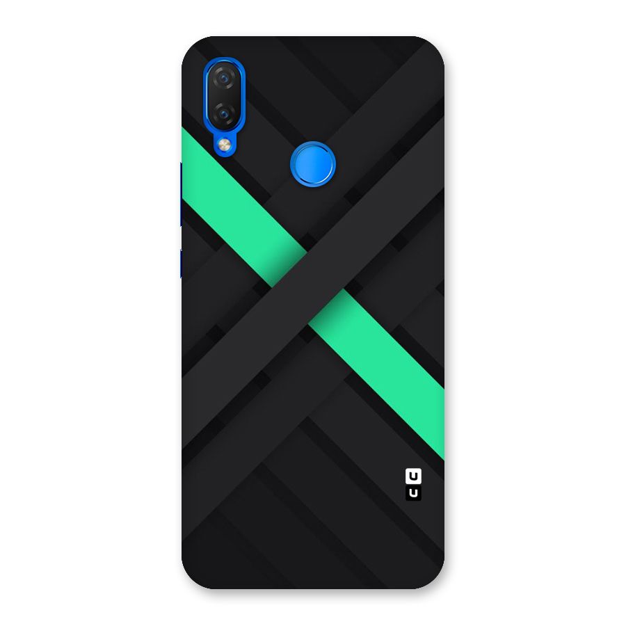 Green Stripe Diagonal Back Case for Huawei P Smart+