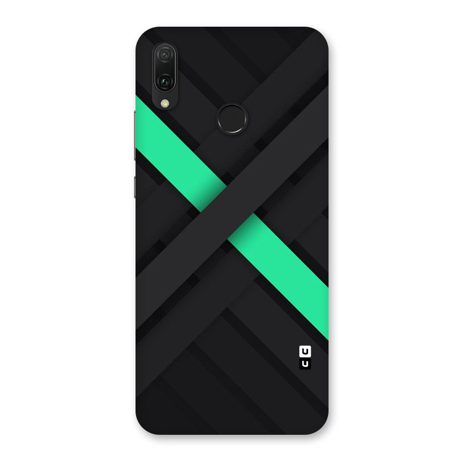Green Stripe Diagonal Back Case for Huawei Y9 (2019)