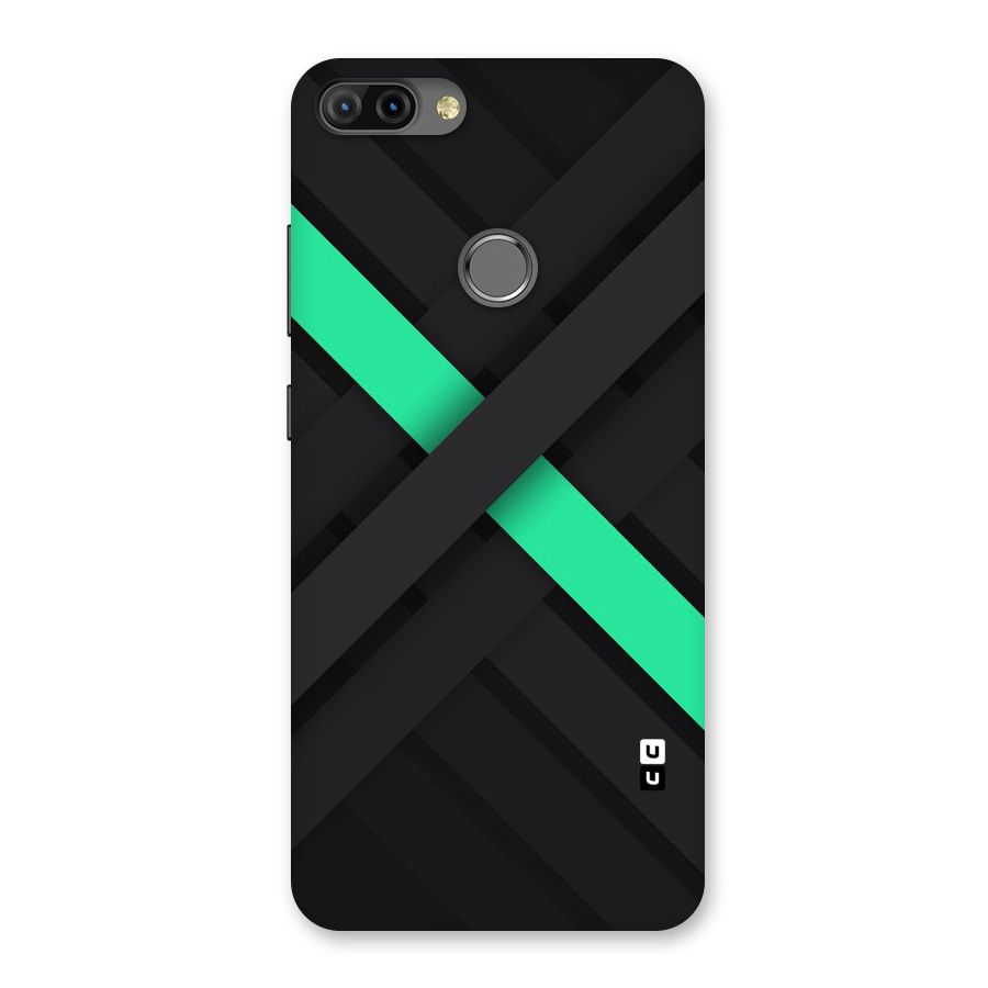 Green Stripe Diagonal Back Case for Infinix Hot 6 Pro