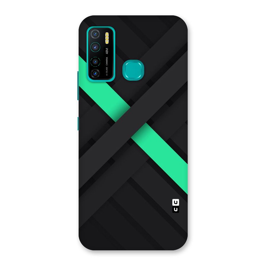 Green Stripe Diagonal Back Case for Infinix Hot 9 Pro