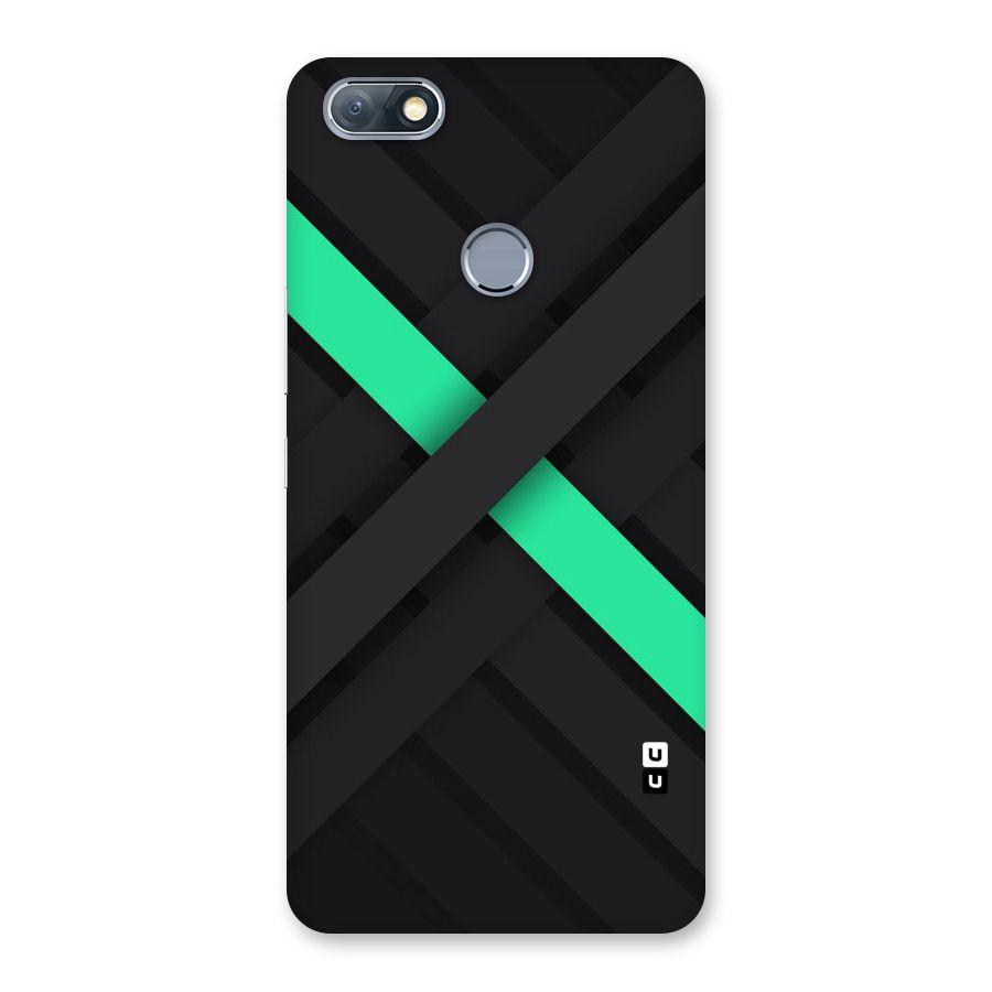 Green Stripe Diagonal Back Case for Infinix Note 5