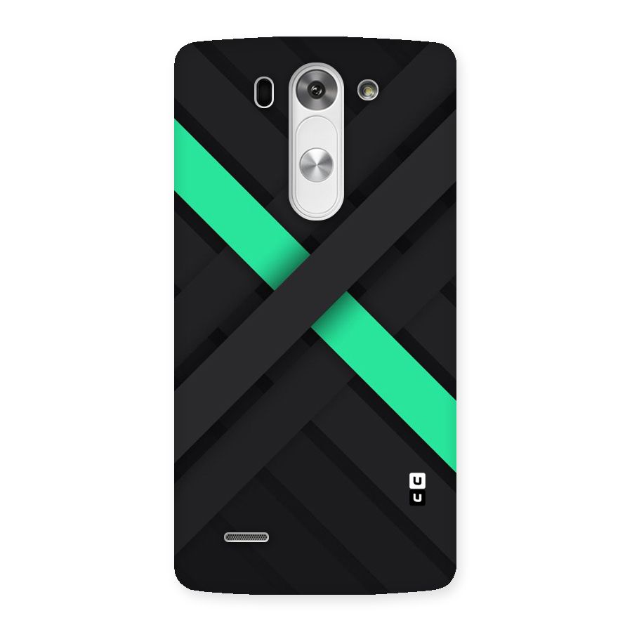 Green Stripe Diagonal Back Case for LG G3 Mini