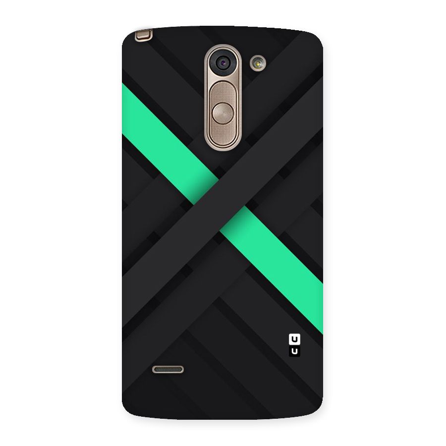 Green Stripe Diagonal Back Case for LG G3 Stylus