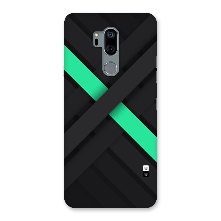 Green Stripe Diagonal Back Case for LG G7