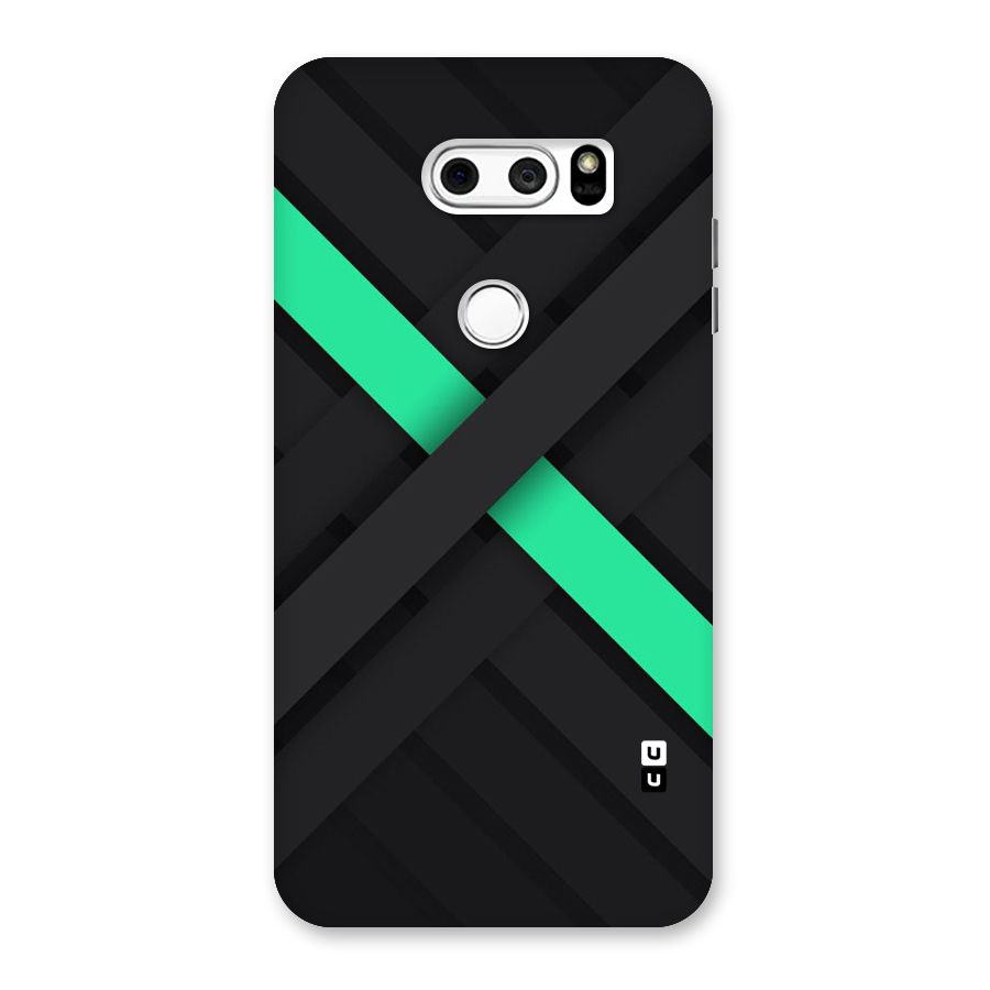 Green Stripe Diagonal Back Case for LG V30