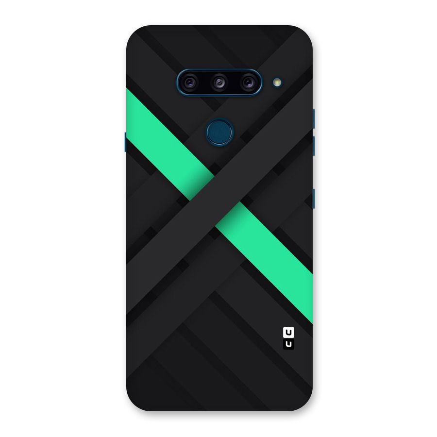 Green Stripe Diagonal Back Case for LG  V40 ThinQ
