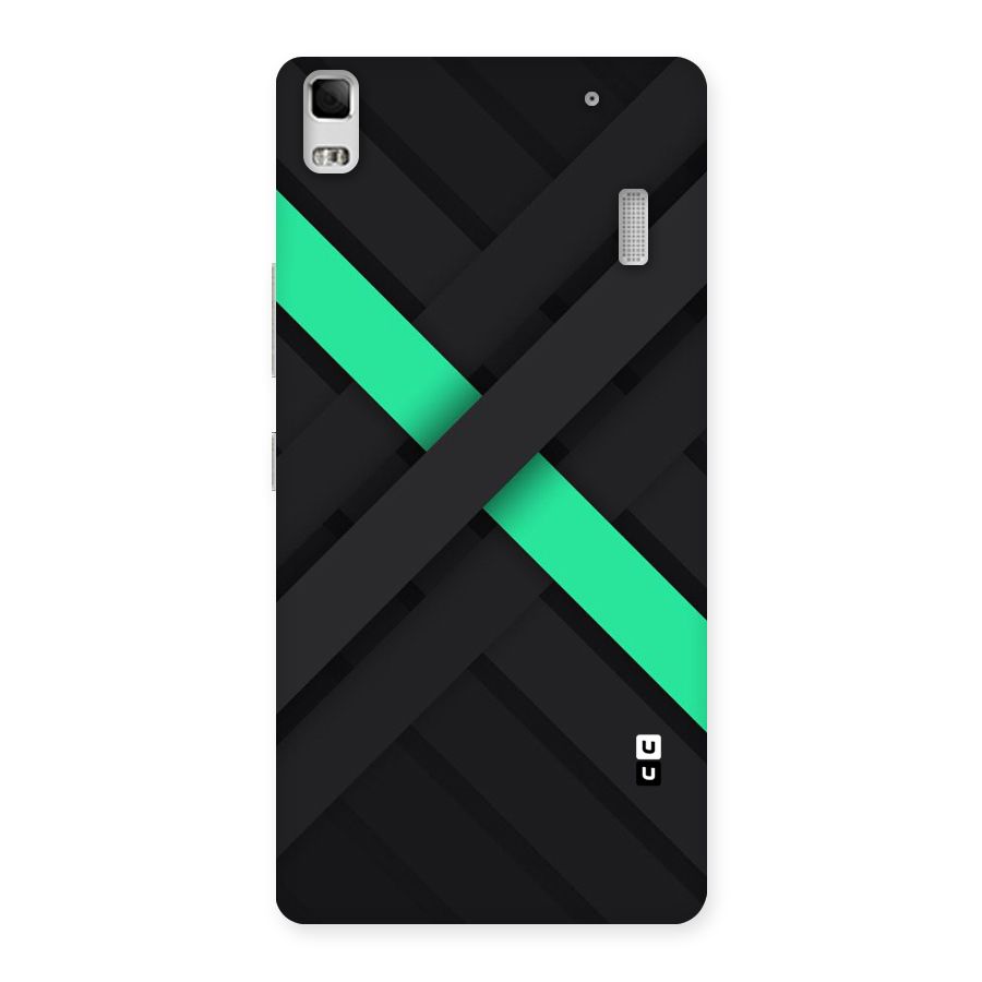 Green Stripe Diagonal Back Case for Lenovo K3 Note