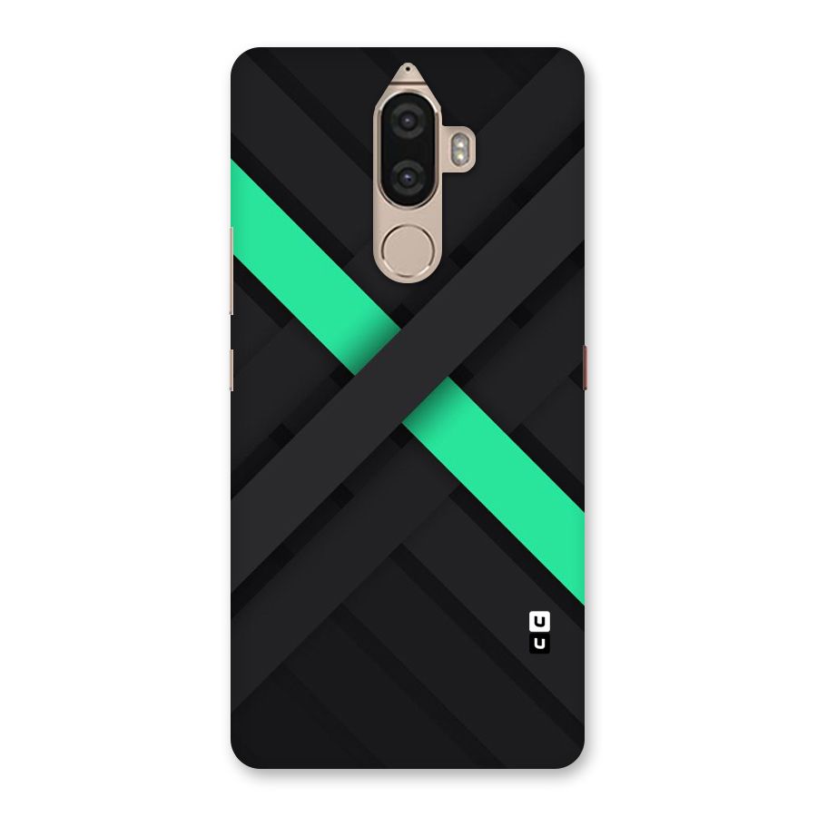 Green Stripe Diagonal Back Case for Lenovo K8 Note