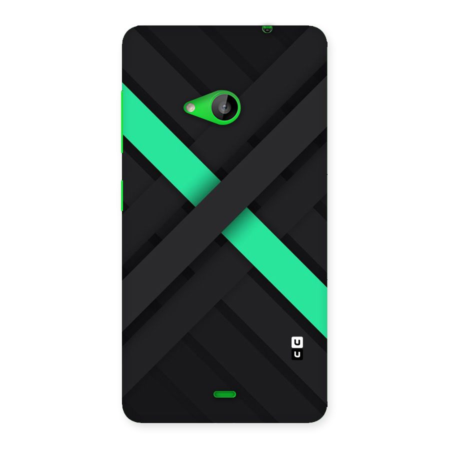 Green Stripe Diagonal Back Case for Lumia 535