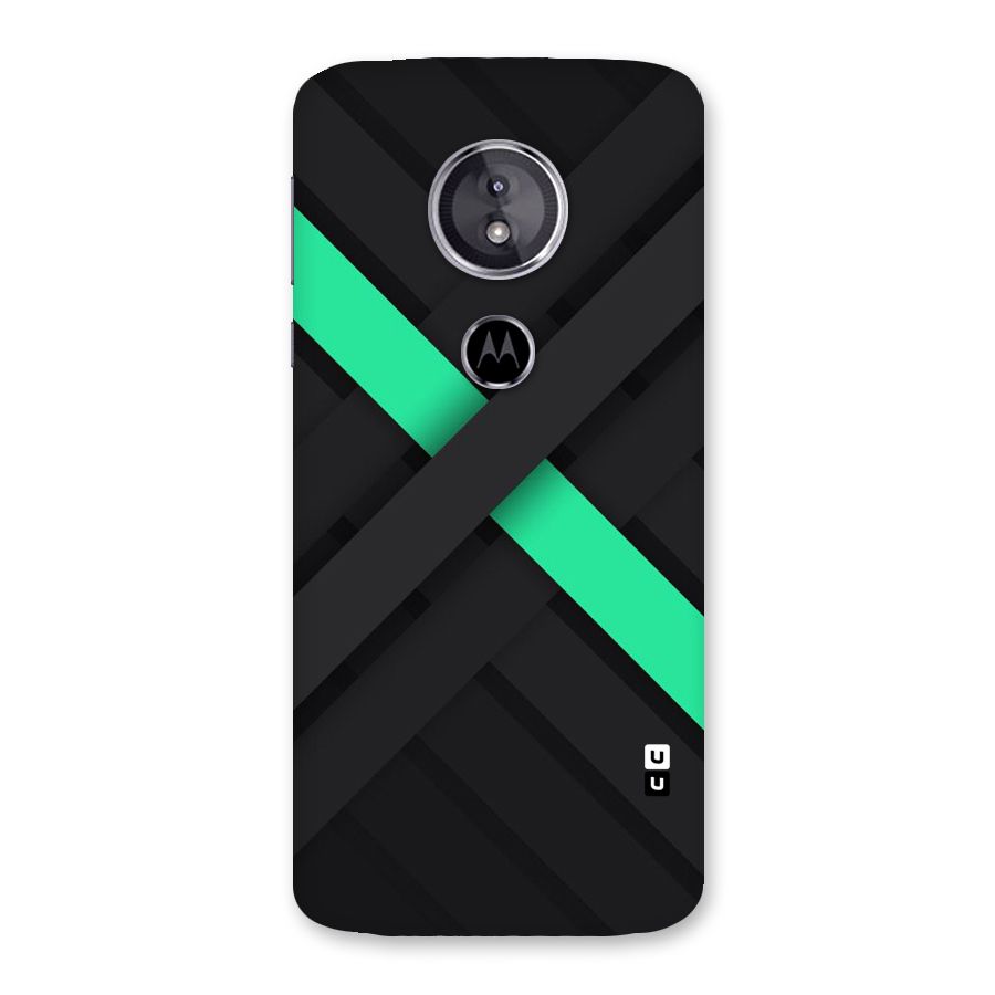 Green Stripe Diagonal Back Case for Moto E5