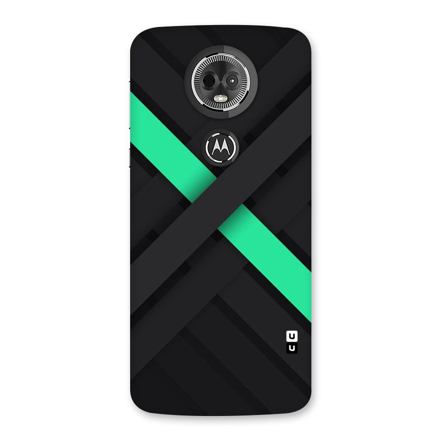 Green Stripe Diagonal Back Case for Moto E5 Plus