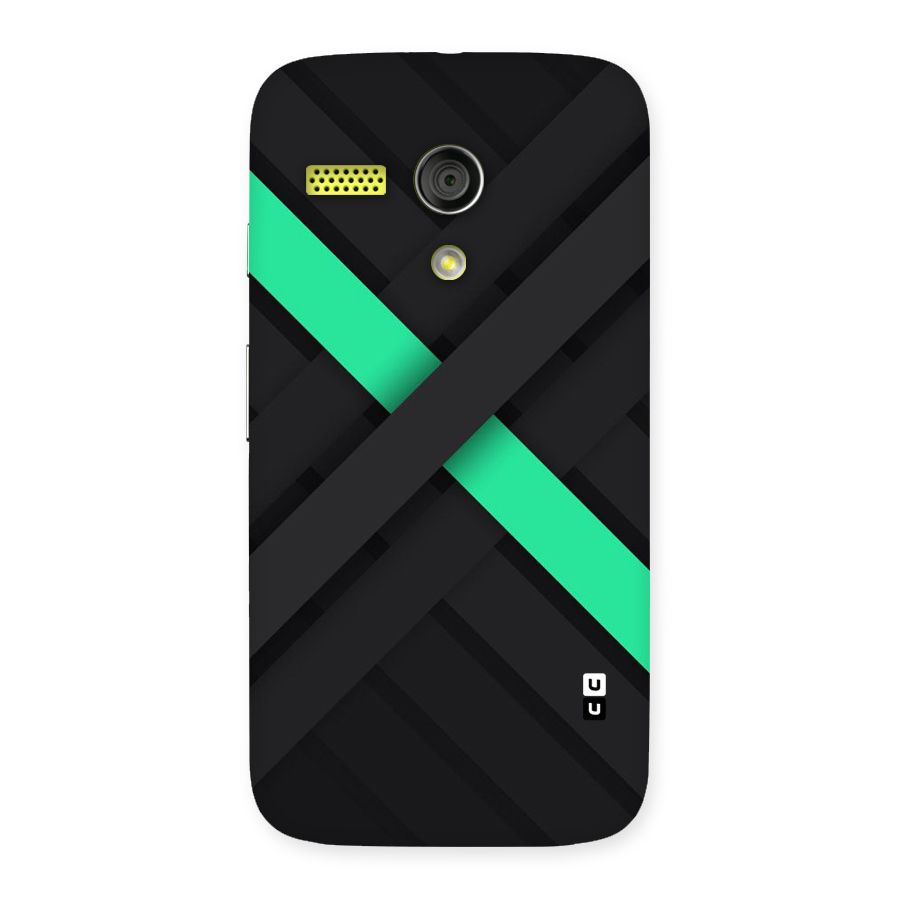 Green Stripe Diagonal Back Case for Moto G