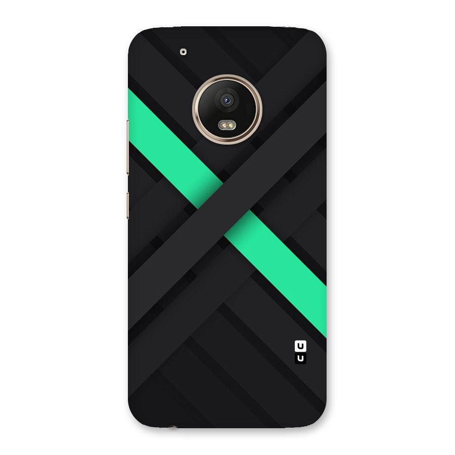 Green Stripe Diagonal Back Case for Moto G5 Plus