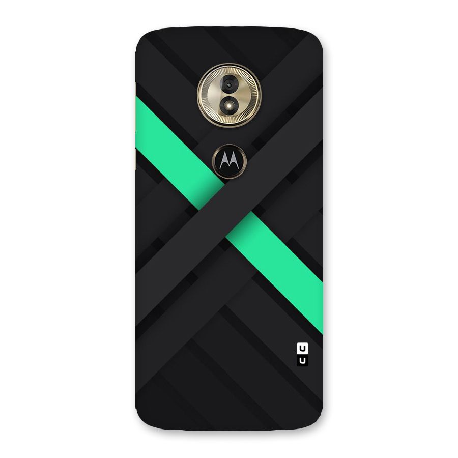 Green Stripe Diagonal Back Case for Moto G6 Play