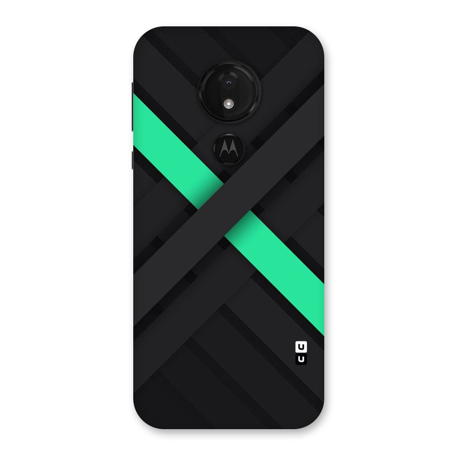 Green Stripe Diagonal Back Case for Moto G7 Power
