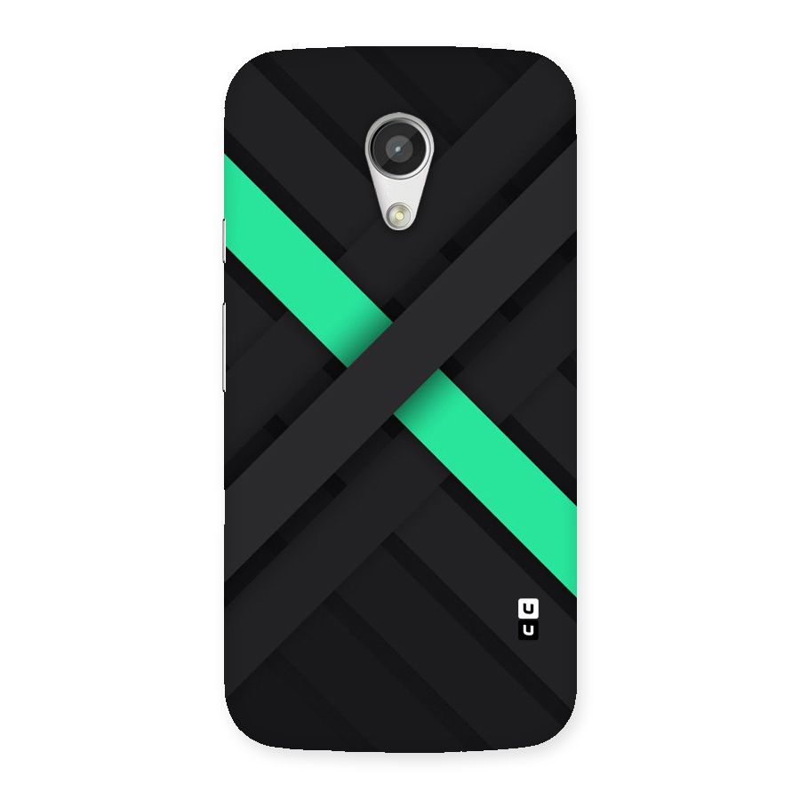 Green Stripe Diagonal Back Case for Moto G 2nd Gen