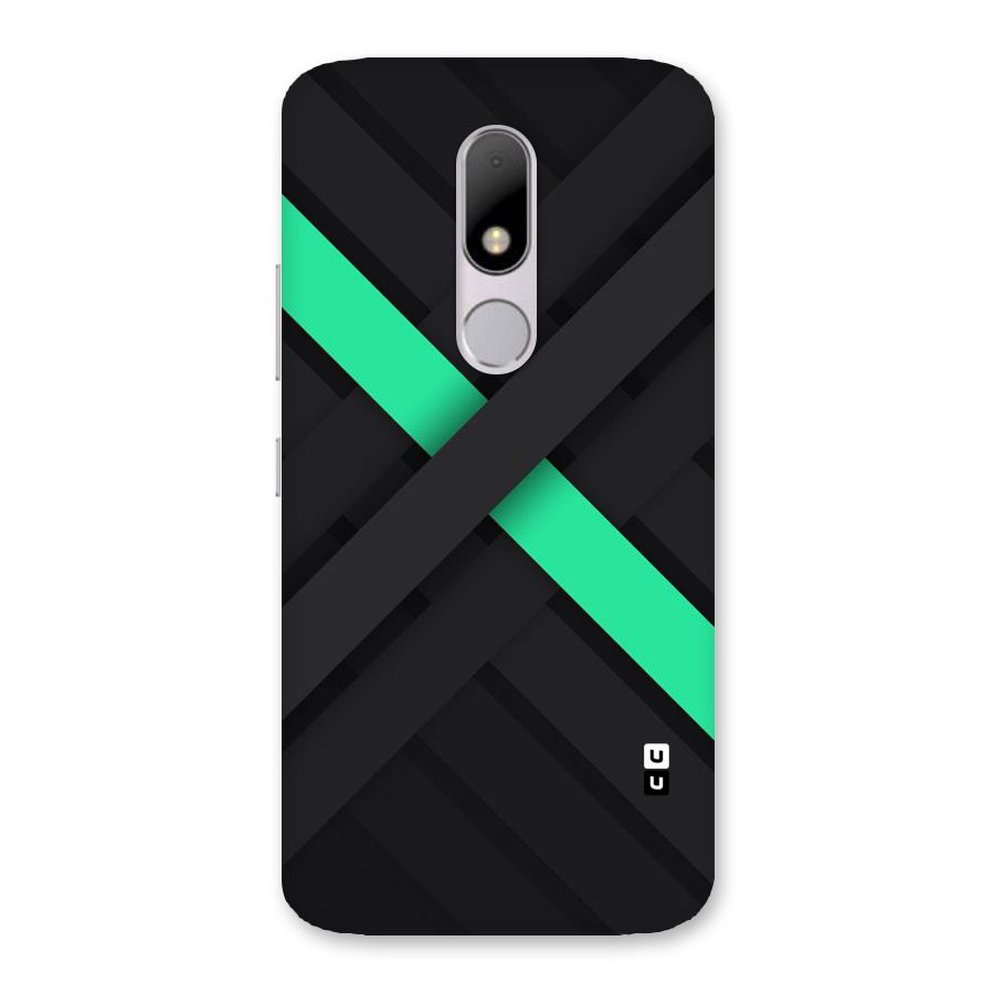 Green Stripe Diagonal Back Case for Moto M