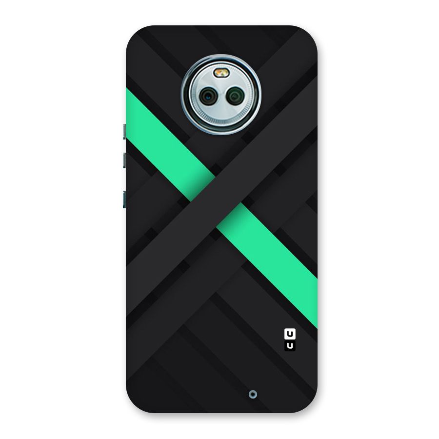 Green Stripe Diagonal Back Case for Moto X4