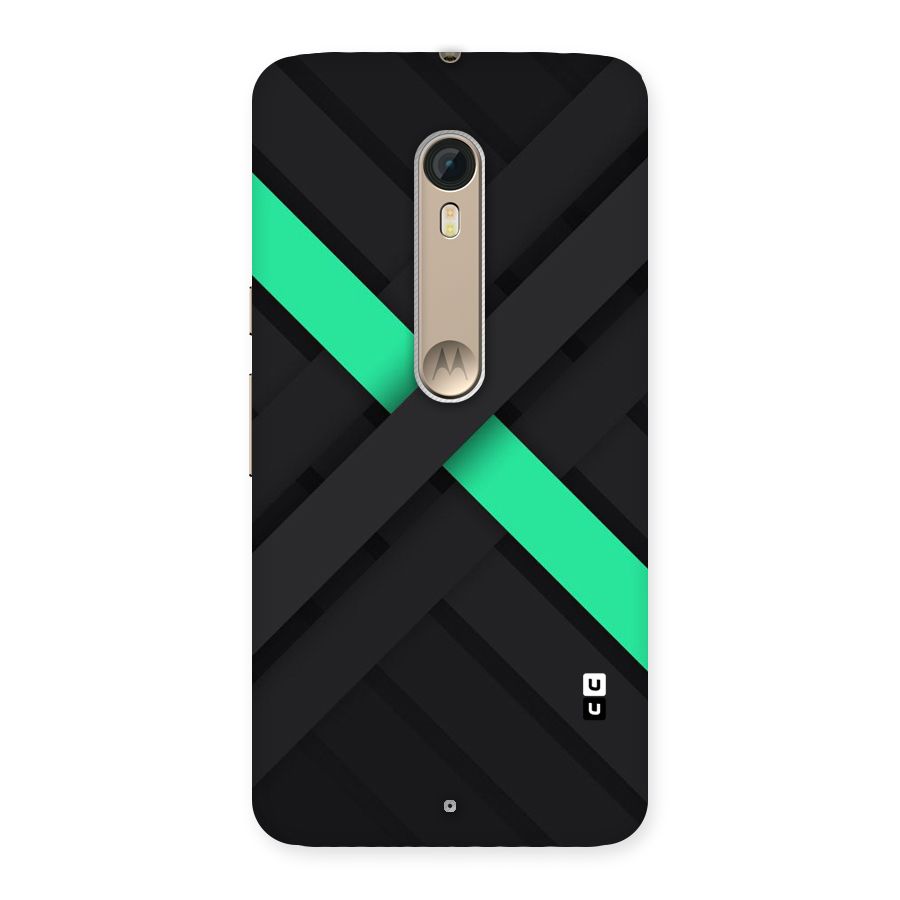 Green Stripe Diagonal Back Case for Motorola Moto X Style