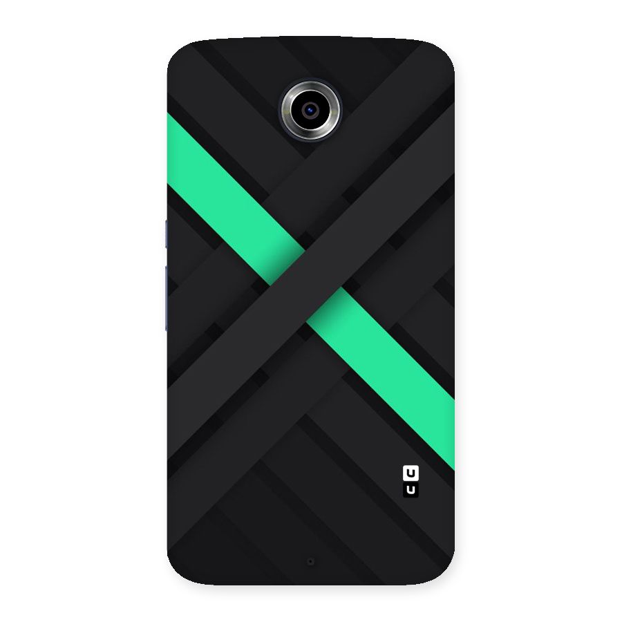 Green Stripe Diagonal Back Case for Nexsus 6