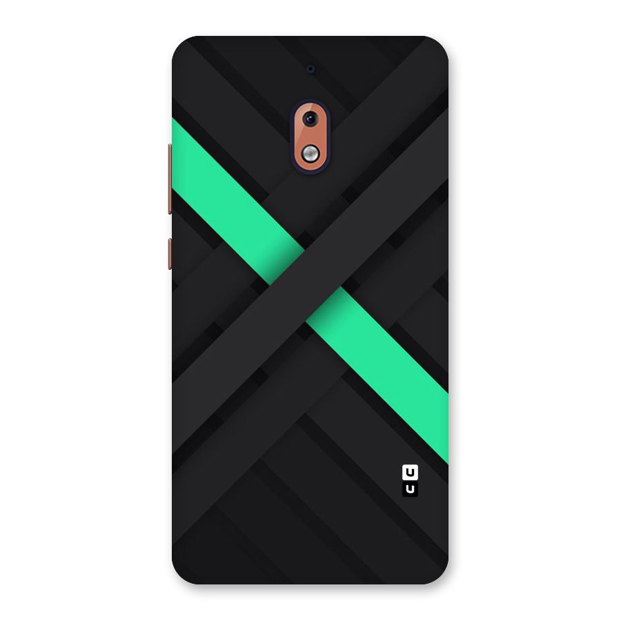 Green Stripe Diagonal Back Case for Nokia 2.1