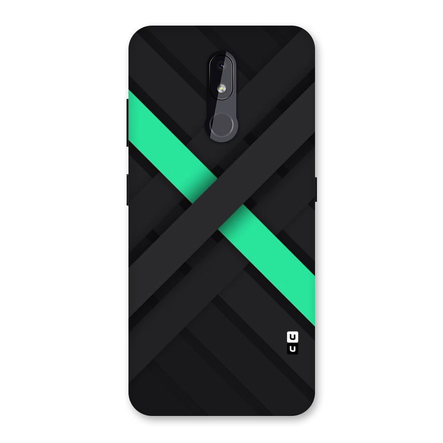 Green Stripe Diagonal Back Case for Nokia 3.2