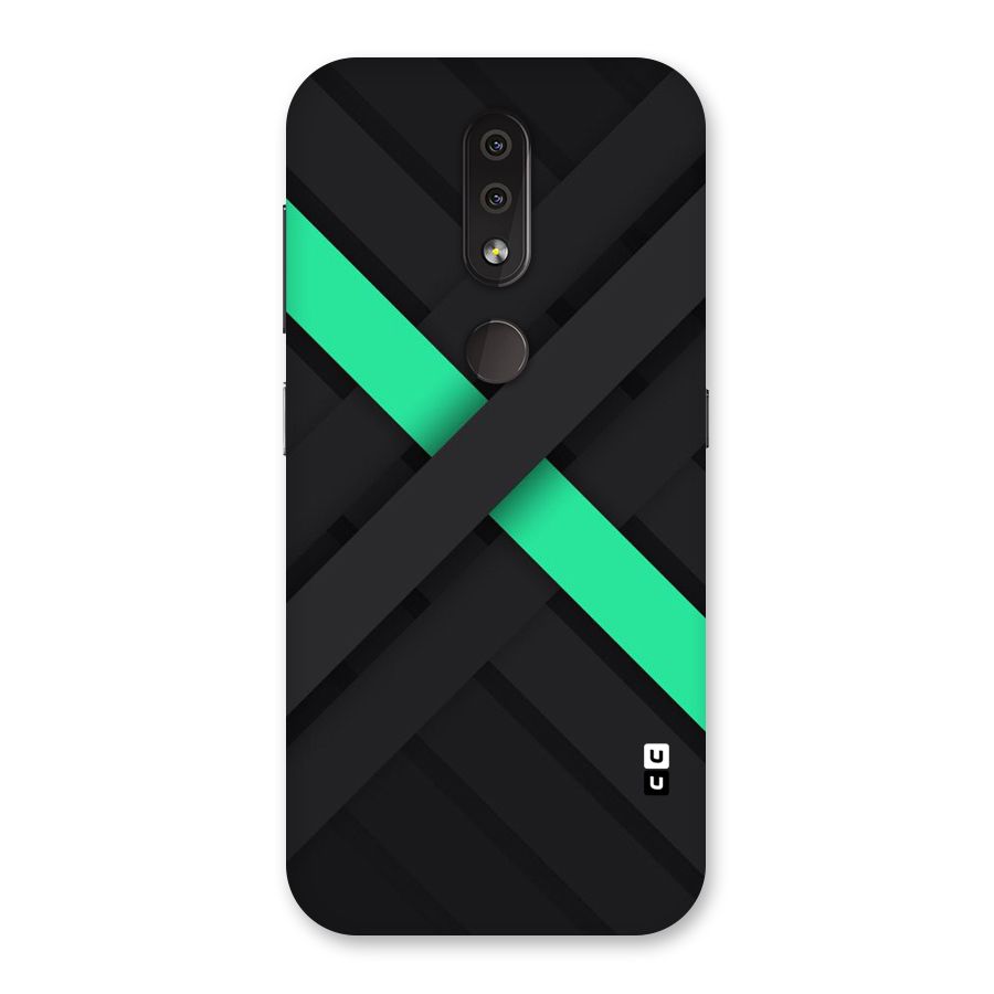 Green Stripe Diagonal Back Case for Nokia 4.2