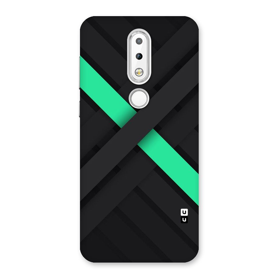 Green Stripe Diagonal Back Case for Nokia 6.1 Plus