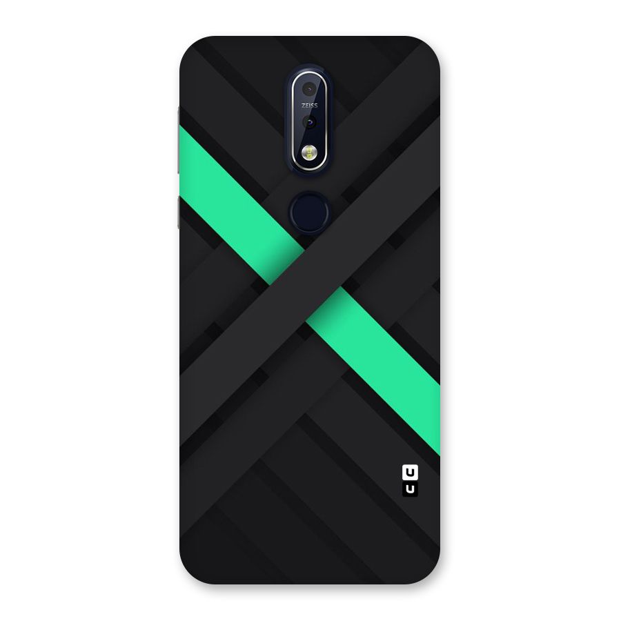 Green Stripe Diagonal Back Case for Nokia 7.1