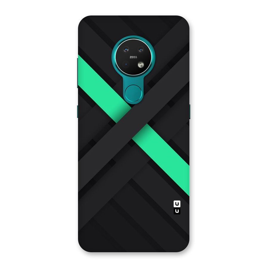 Green Stripe Diagonal Back Case for Nokia 7.2