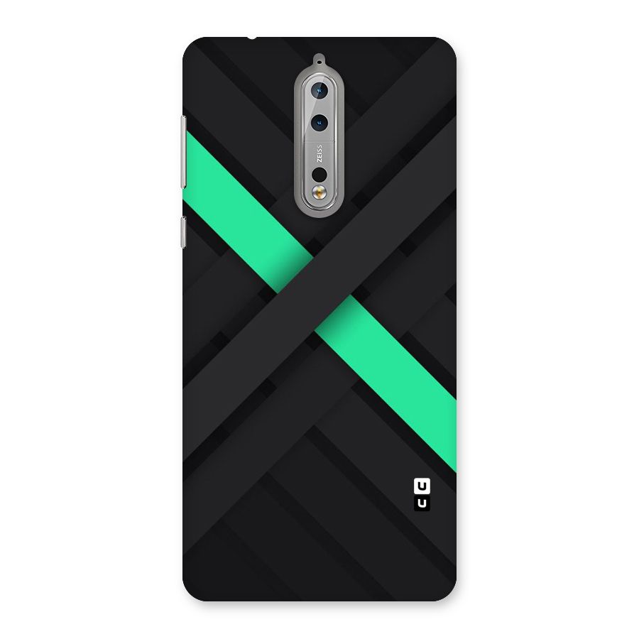 Green Stripe Diagonal Back Case for Nokia 8