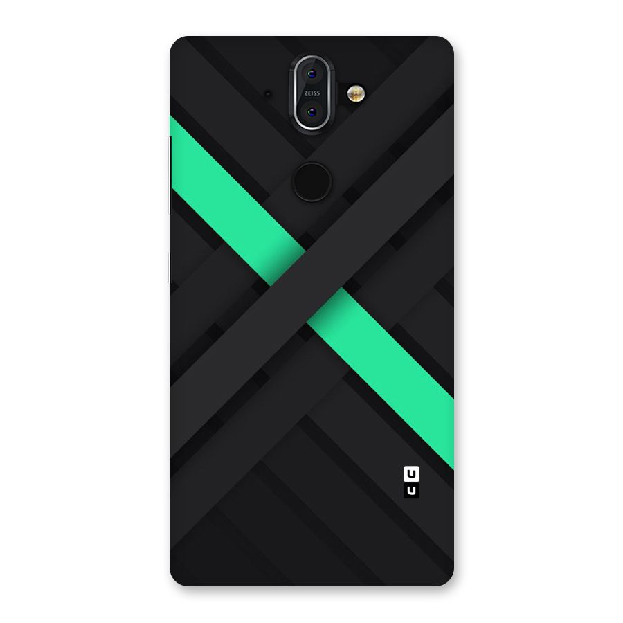 Green Stripe Diagonal Back Case for Nokia 8 Sirocco