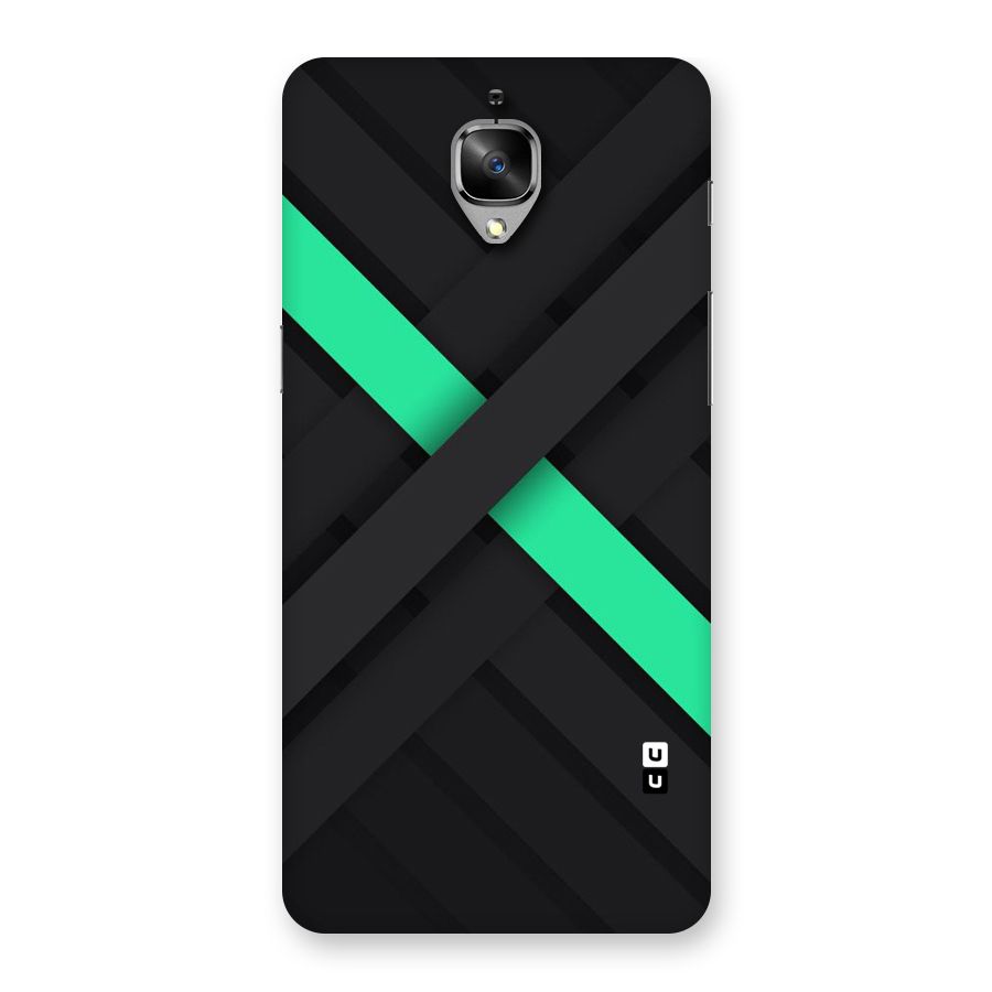 Green Stripe Diagonal Back Case for OnePlus 3