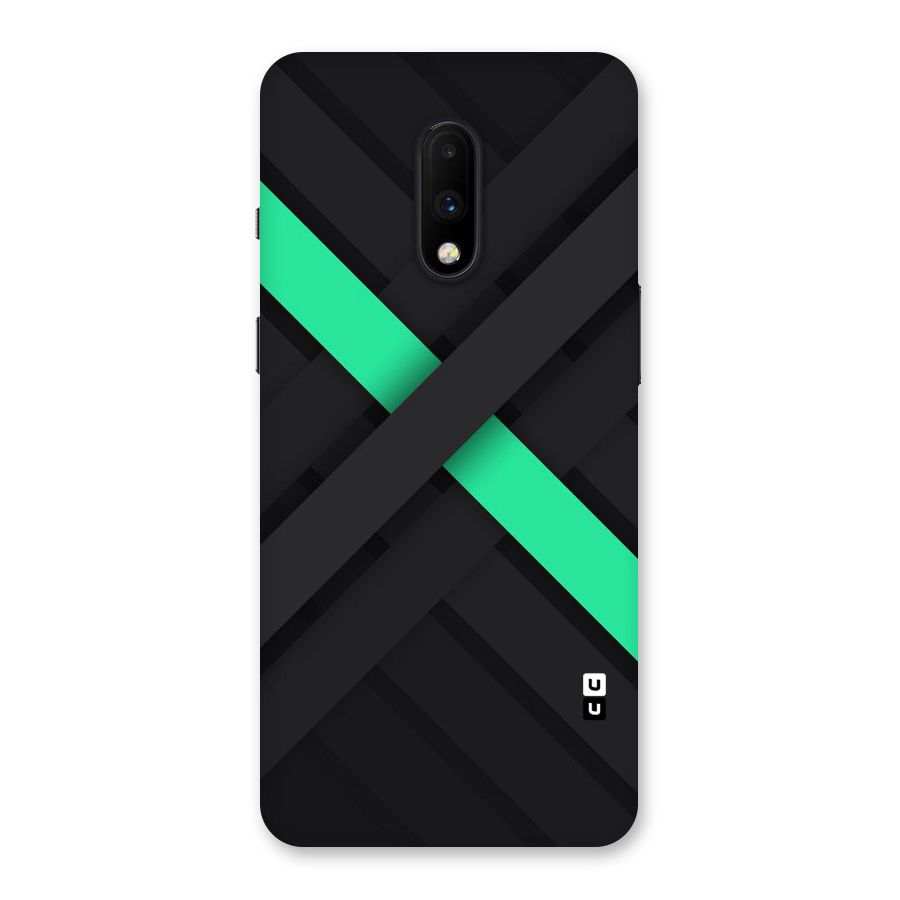 Green Stripe Diagonal Back Case for OnePlus 7