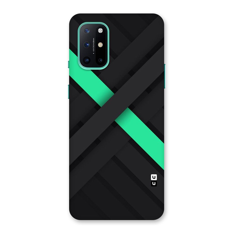 Green Stripe Diagonal Back Case for OnePlus 8T